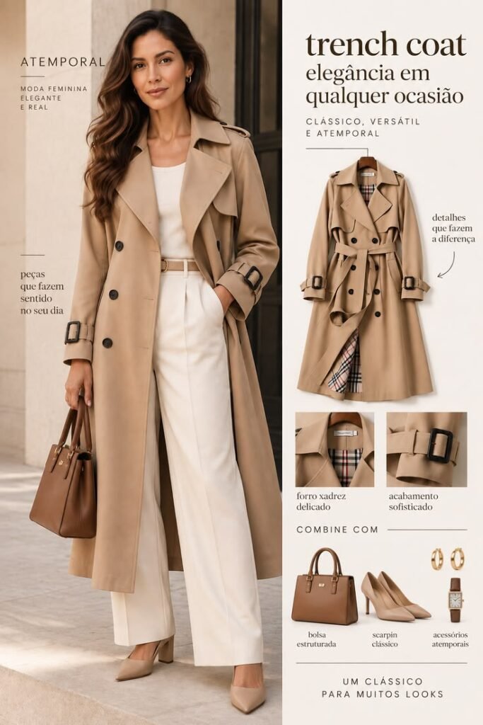Trench Coat Bege: Como Escolher, Usar e Combinar