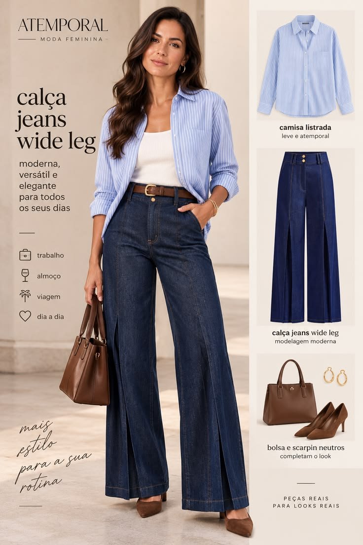 Calça Jeans Wide Leg: Como Escolher e Montar o Look Completo